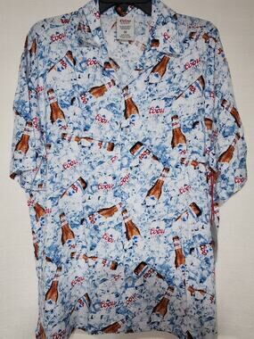 Coors light button down shirt size medium men
